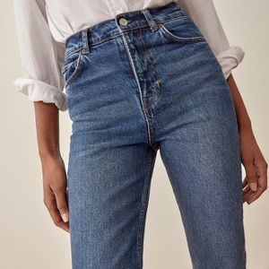 reformation Liza Ultra High Rise Straight Jeans